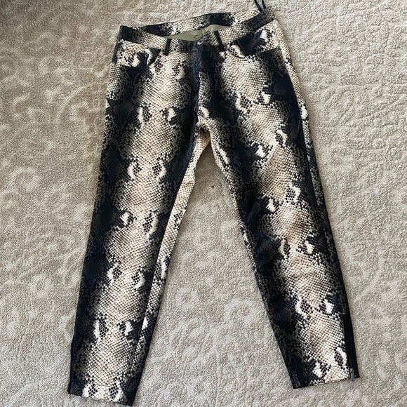 Snake leather pants zara Clearance